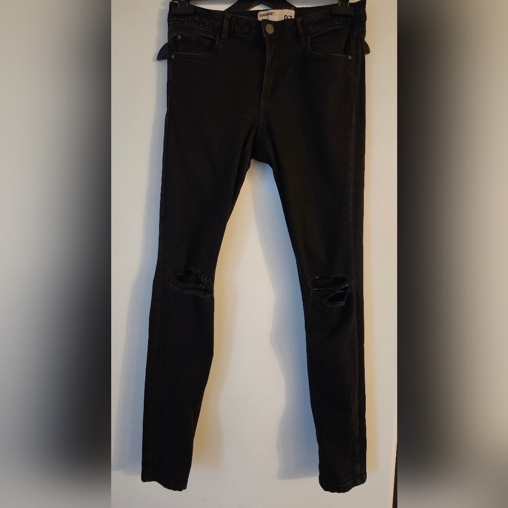 Garage Black Ripped Skinny Jeans